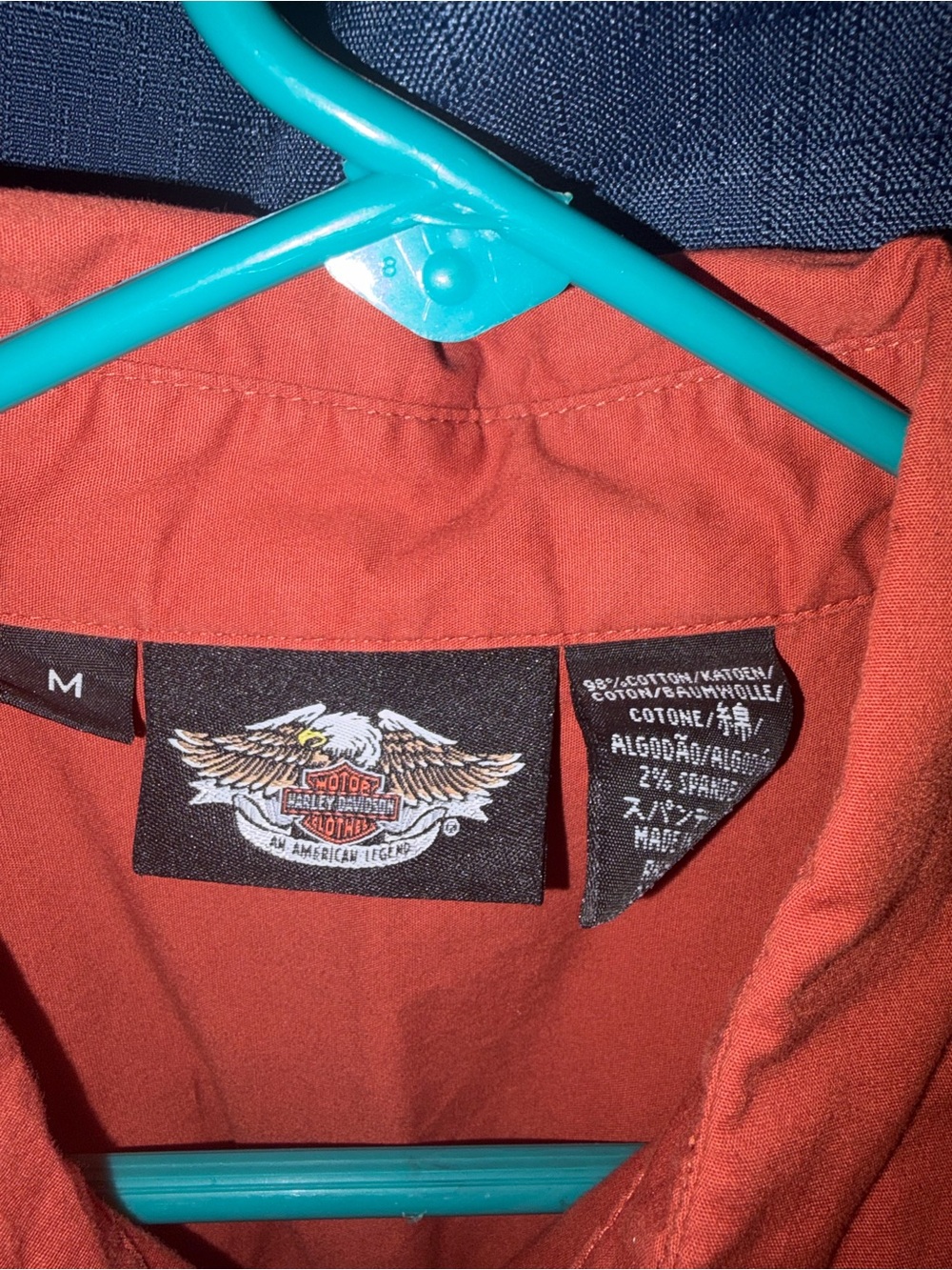 Harley-Davidson Short-Sleeve Button-Down Shirt - Orange - Picture 4 of 4